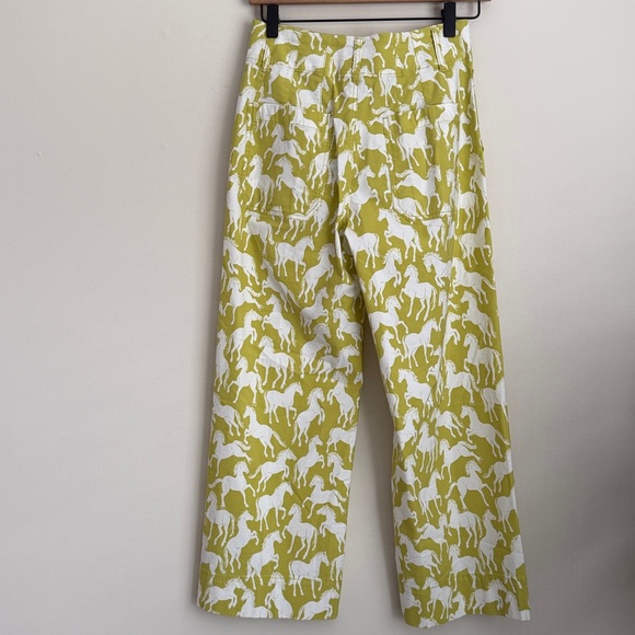 Anthropologie Maeve Colette Horse Print Cropped Pants 25 P - Picture 2 of 6